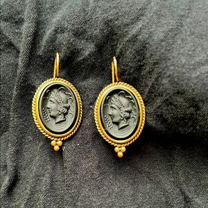 Roman cameo earrings